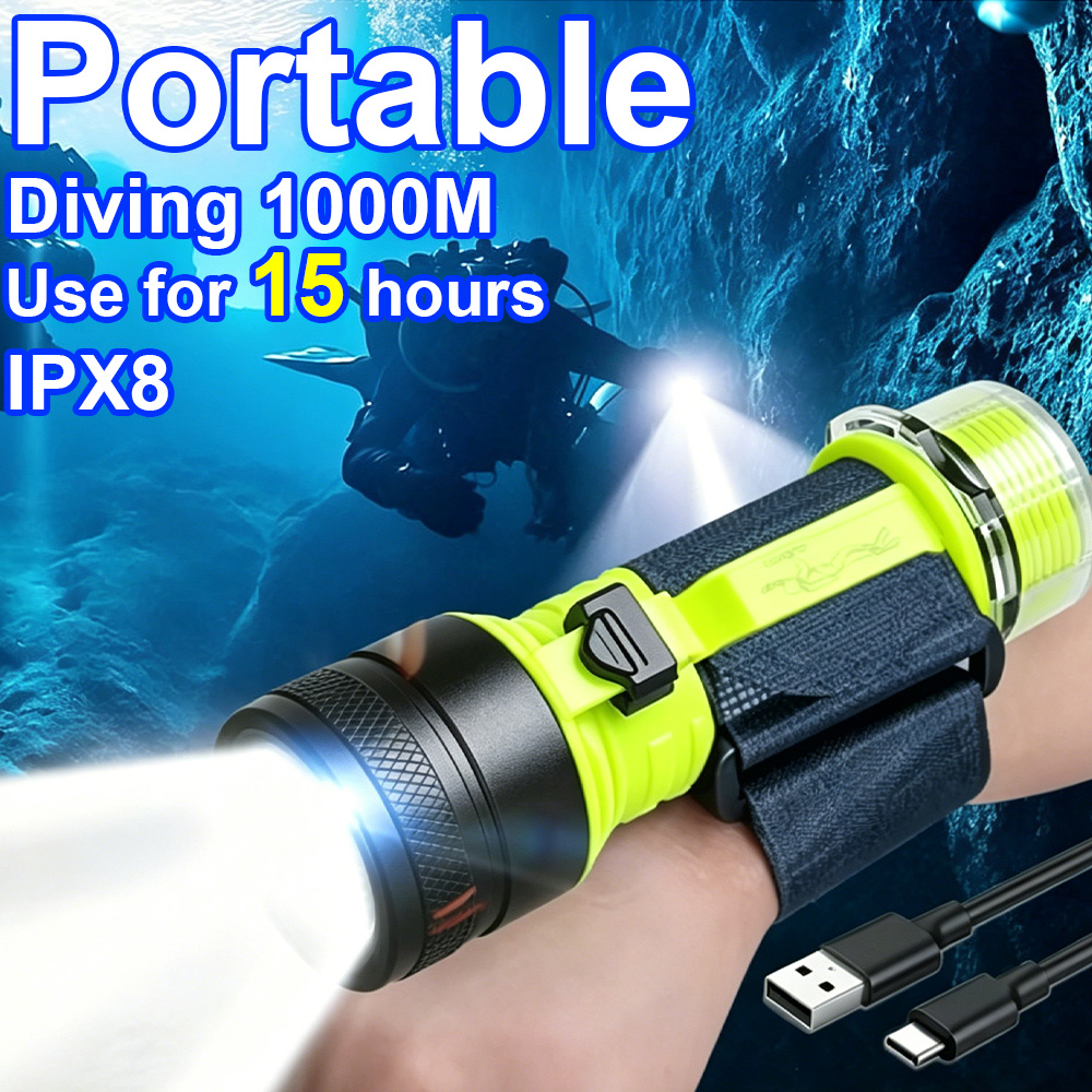 Underwater Flashlight - Yeni Taşınabilir Profesyonel LED Dalış El