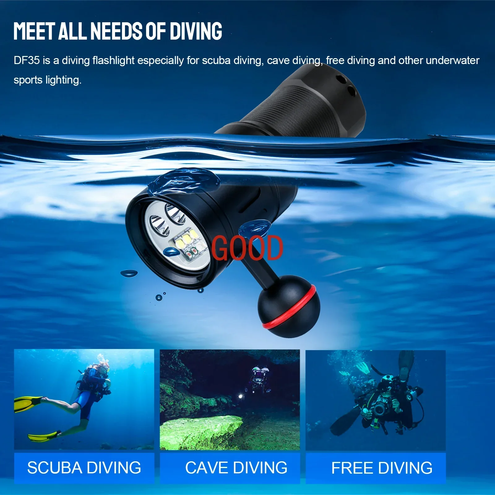 Trustfire DF35 Dalış El Feneri - Underwater Flashlight incelemesi ve fiyatı