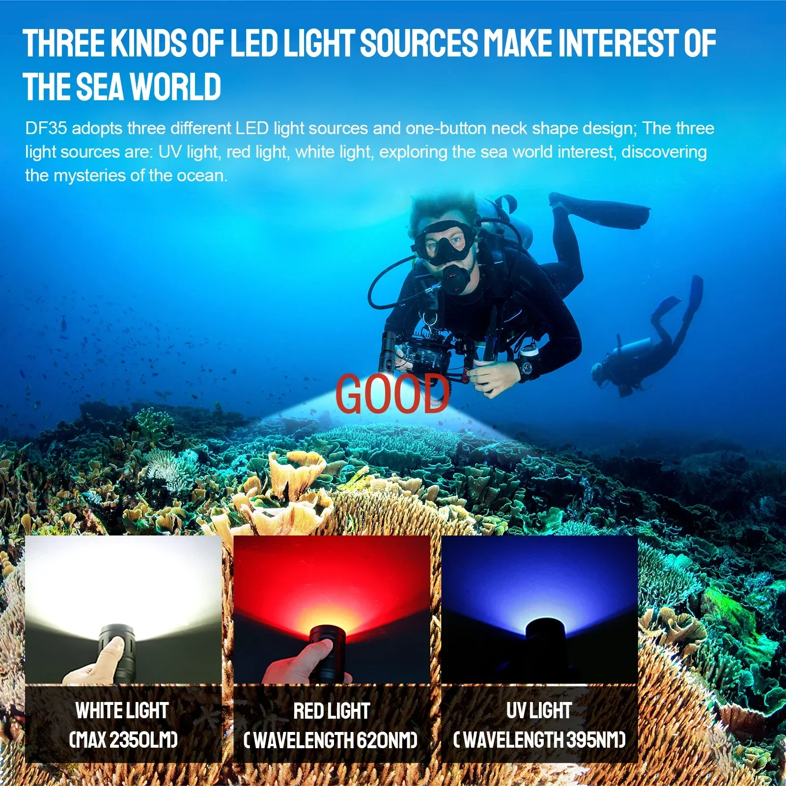 Trustfire DF35 Dalış El Feneri - Underwater Flashlight incelemesi ve fiyatı