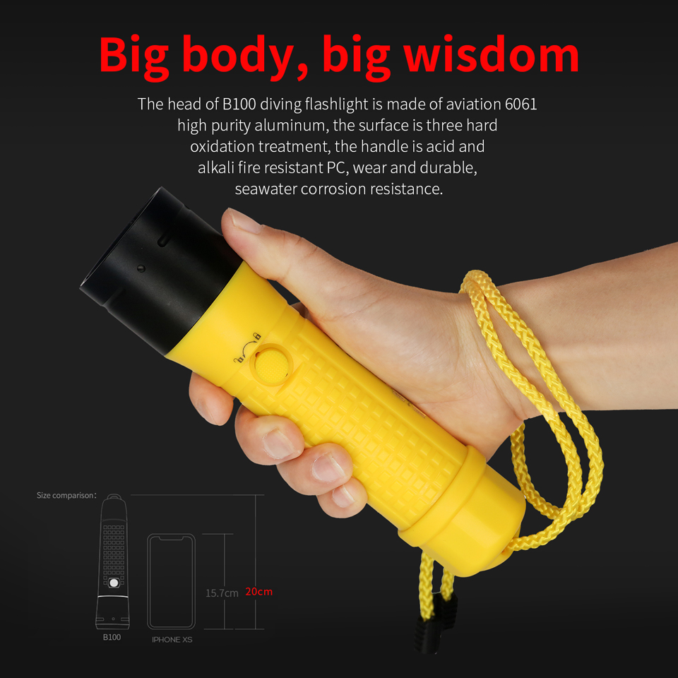 Dalış el feneri 3000LM CERR LE - Underwater Flashlight incelemesi ve fiyatı